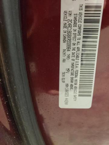 2C4RC1BG6KR559964 - 2019 CHRYSLER PACIFICA TOURING L 勃艮第红 照片 12