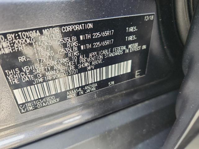 JTMF1RFV0KD013101 - 2019 TOYOTA RAV4 LE Gri fotoğraf 13