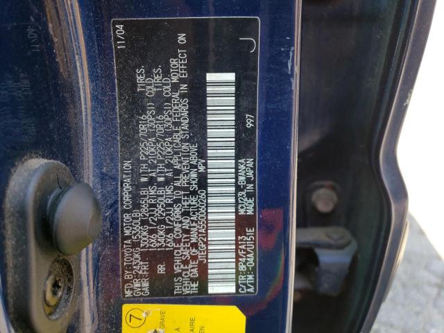 JTEGP21A550060260 - 2005 TOYOTA HIGHLANDER LIMITED BLUE photo 13