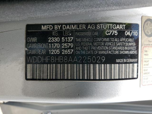WDDHF8HB8AA225029 - 2010 MERCEDES-BENZ E 350 4MATIC SILVER photo 12