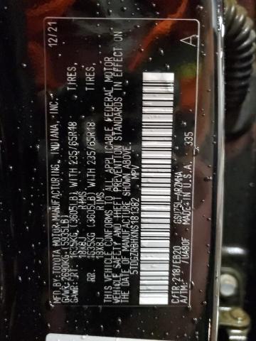 5TDGZRBHXNS181382 - 2022 TOYOTA HIGHLANDER XLE Qara foto 14