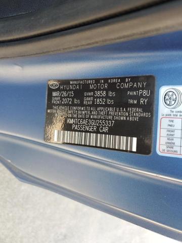 KMHTC6AE3GU255337 - 2016 HYUNDAI VELOSTER TURBO BLUE photo 12