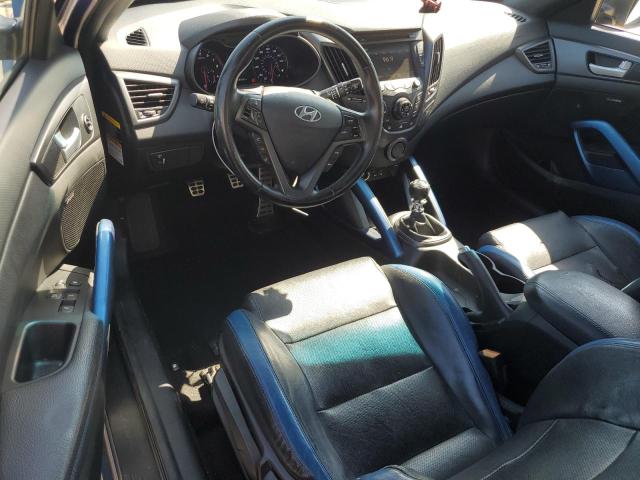 KMHTC6AE3GU255337 - 2016 HYUNDAI VELOSTER TURBO BLUE photo 8