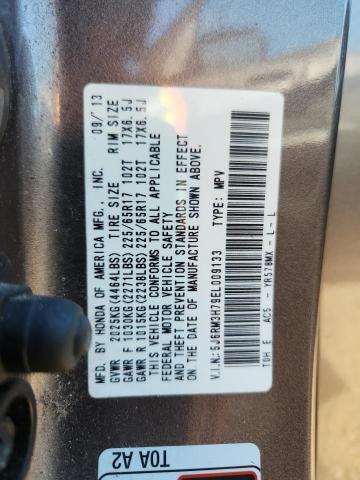 5J6RM3H79EL009133 - 2014 HONDA CR-V EXL 灰色 照片 13