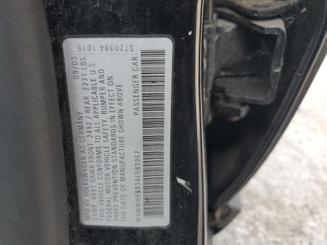 WVWWH63B34E083967 - 2004 VOLKSWAGEN PASSAT GLX Qara foto 12