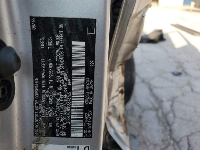 JTEBU5JR0G5373765 - 2016 TOYOTA 4RUNNER SR5/SR5 PREMIUM SILVER photo 13