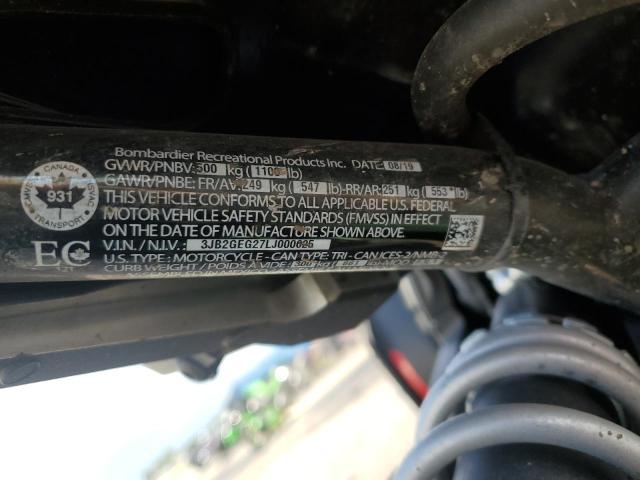 3JB2GEG27LJ000625 - 2020 CAN-AM RYKER RALLY EDITION GREEN photo 8