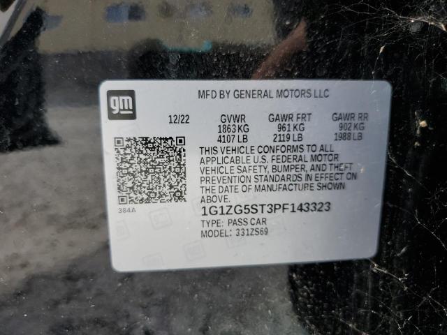 1G1ZG5ST3PF143323 - 2023 CHEVROLET MALIBU RS BLACK photo 12