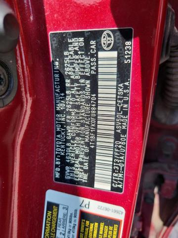 4T1BF1FK0FU884704 - 2015 TOYOTA CAMRY LE RED photo 12