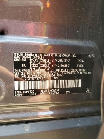 2T3F1RFV2SW522819 - 2025 TOYOTA RAV4 LE GRAY photo 13