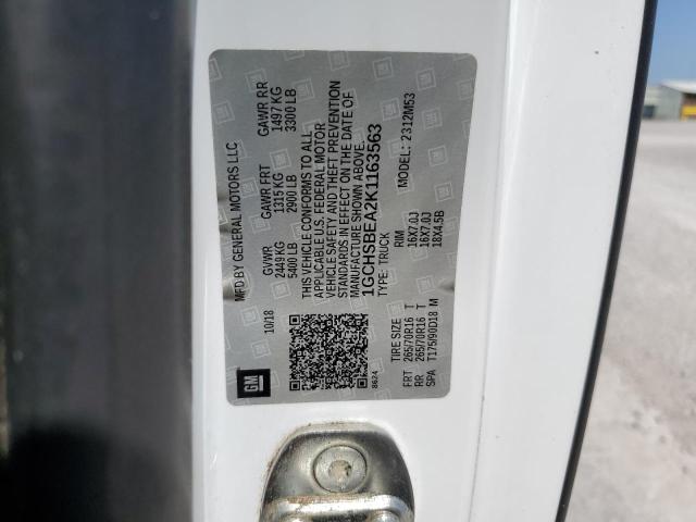 1GCHSBEA2K1163563 - 2019 CHEVROLET COLORADO WHITE photo 12