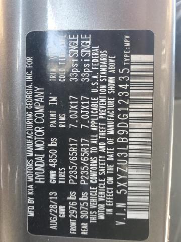 5XYZU3LB90G123435 - 2013 HYUNDAI SANTA FE S BURN photo 13