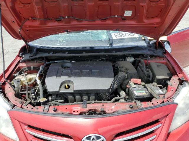 5YFBU4EEXDP184464 - 2013 TOYOTA COROLLA BASE Қызыл фото 11