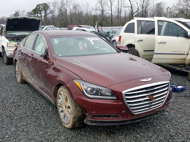 KMHGN4JE0GU130991 - 2016 HYUNDAI GENESIS 3.8L MAROON photo 1