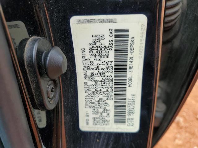 5YFBU4EE9DP166344 - 2013 TOYOTA COROLLA BASE BLACK photo 12