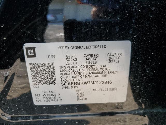 5GAERBKW3MJ122846 - 2021 BUICK ENCLAVE ESSENCE 黑色 照片 13