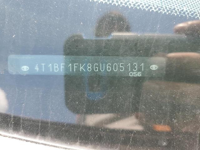 4T1BF1FK8GU605131 - 2016 TOYOTA CAMRY LE RED photo 12