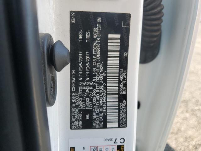 JTEBU5JR5K5690112 - 2019 TOYOTA 4RUNNER SR5/SR5 PREMIUM Ақ фото 13