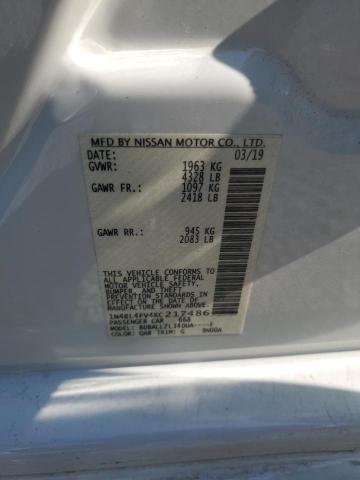 1N4BL4FV4KC217486 - 2019 NISSAN ALTIMA PLATINUM WHITE photo 12