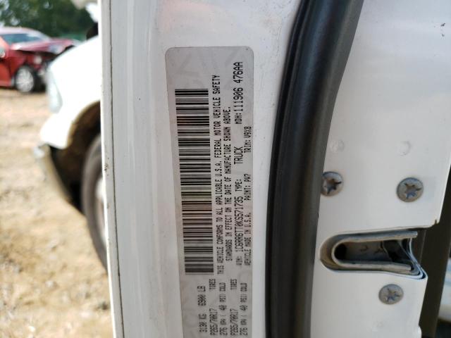 1C6RR6TT0KS571735 - 2019 RAM 1500 CLASS SLT თეთრი ფოტო 12