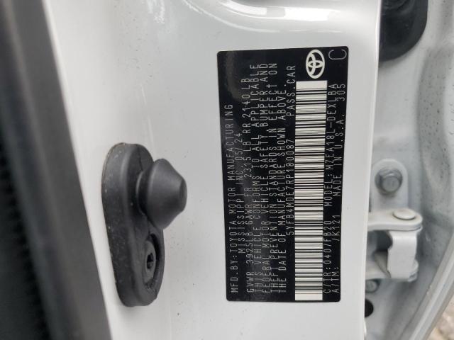 5YFB4MDE7RP180087 - 2024 TOYOTA COROLLA LE თეთრი ფოტო 12