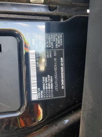W1Y40BHY5NT107537 - 2022 MERCEDES-BENZ SPRINTER 2500 BLACK photo 13