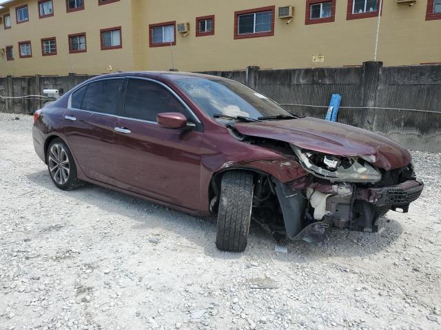 1HGCR2F54EA188297 - 2014 HONDA ACCORD SPORT 勃艮第红 照片 4