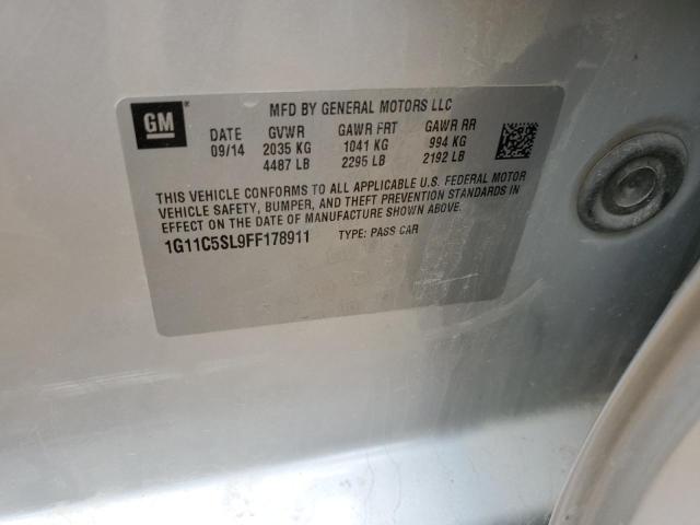 1G11C5SL9FF178911 - 2015 CHEVROLET MALIBU 1LT SILVER photo 13