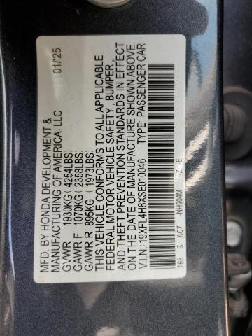 19XFL4H8XSE010046 - 2025 HONDA CIVIC SPORT 黑色 照片 12