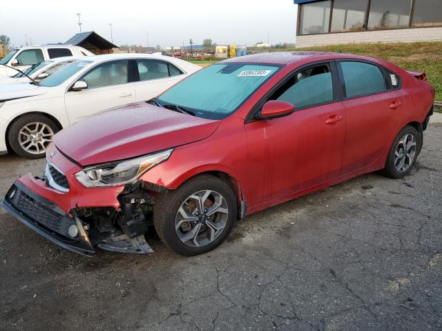 3KPF24AD2KE055539 - 2019 KIA FORTE FE RED photo 1