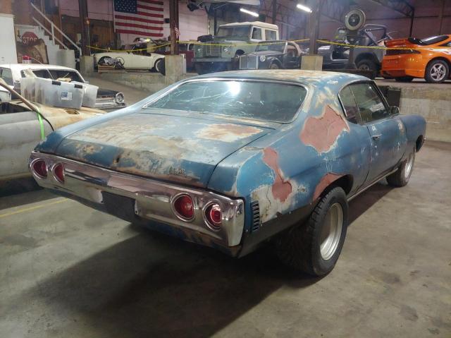 136371R129220 - 1971 CHEVROLET CHEVELLE BLUE photo 4