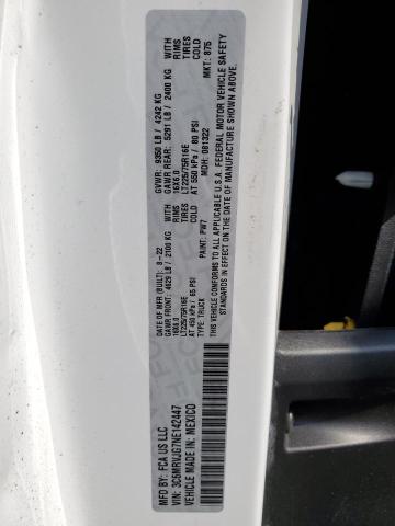 3C6MRVJG7NE142447 - 2022 RAM PROMASTER 3500 HIGH თეთრი ფოტო 13