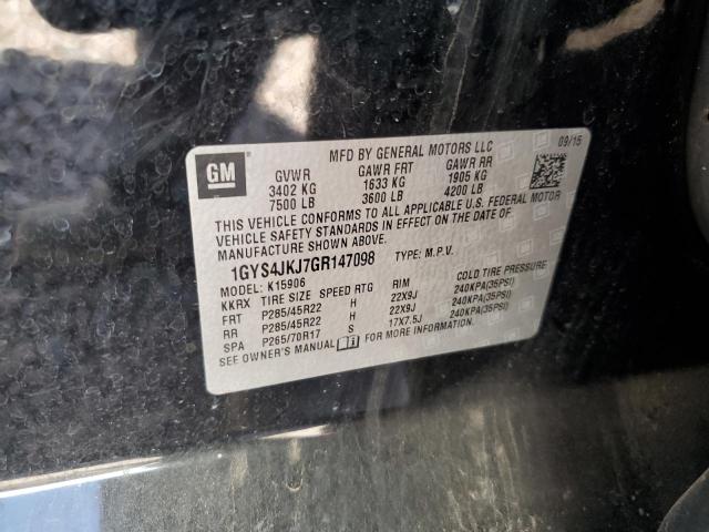 1GYS4JKJ7GR147098 - 2016 CADILLAC ESCALADE ESV PREMIUM BLACK photo 13