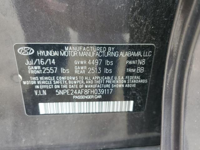 5NPE24AF8FH039117 - 2015 HYUNDAI SONATA SE CHARCOAL photo 12