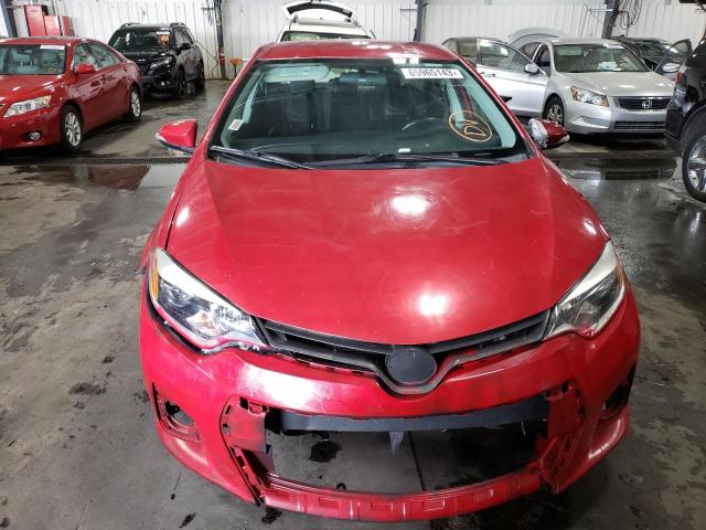 2T1BURHE0GC603371 - 2016 TOYOTA COROLLA L RED photo 5