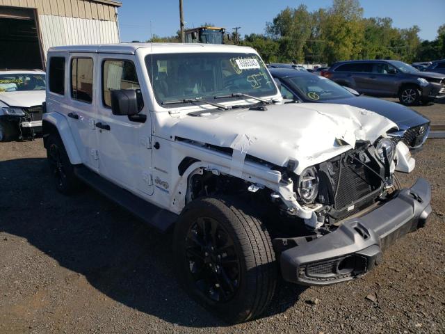1C4JJXP68MW727989 - 2021 JEEP WRANGLER U SAHARA 4XE WHITE photo 4