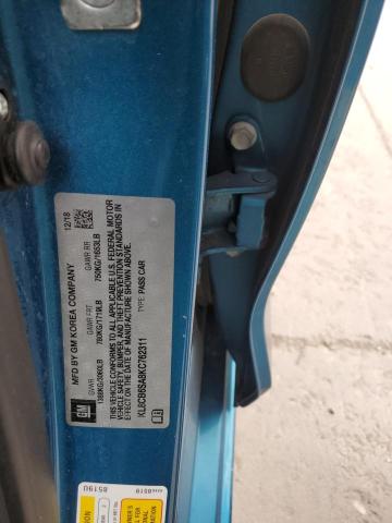 KL8CB6SA8KC762311 - 2019 CHEVROLET SPARK LS أزرق صورة 13