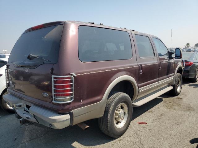 1FMNU43S01EA00885 - 2001 FORD EXCURSION LIMITED BURGUNDY photo 3