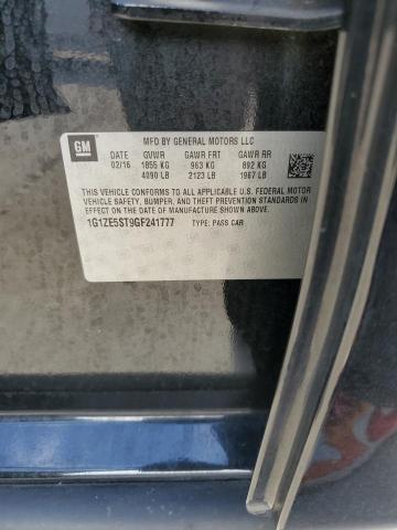 1G1ZE5ST9GF241777 - 2016 CHEVROLET MALIBU LT BLACK photo 12