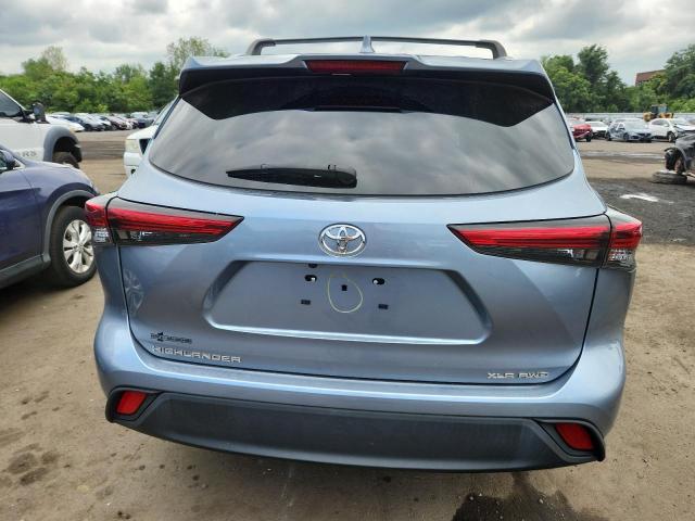 5TDGZRBH2NS225049 - 2022 TOYOTA HIGHLANDER XLE Синій фото 6