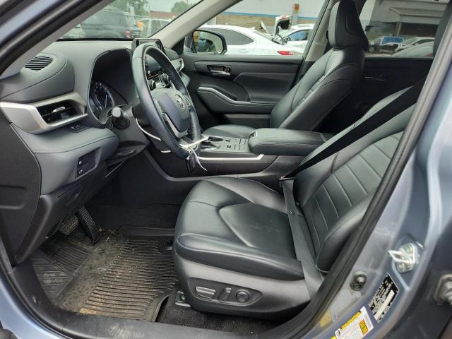 5TDGZRBH2NS225049 - 2022 TOYOTA HIGHLANDER XLE Синій фото 7