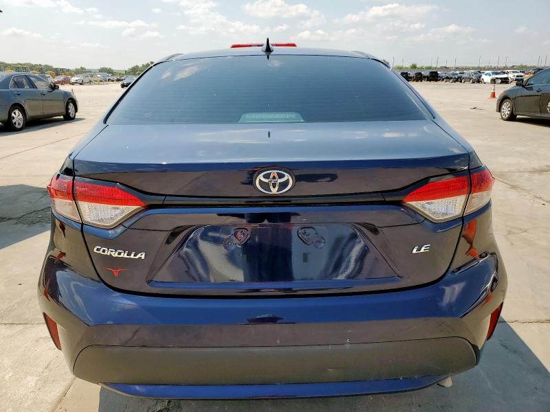 5YFEPMAE0MP221631 - 2021 TOYOTA COROLLA LE BLUE photo 6