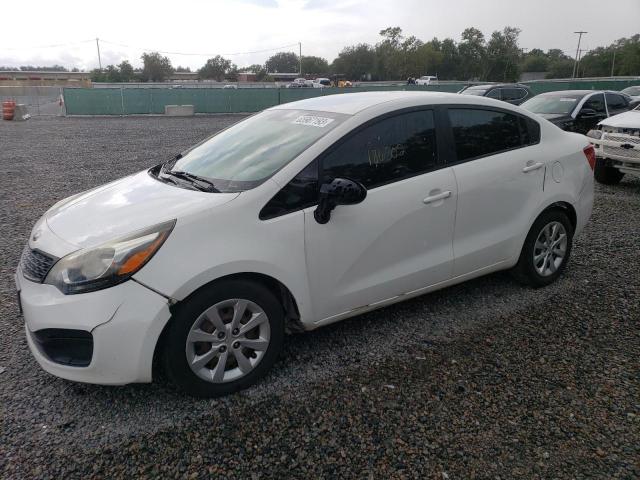 KNADM4A39E6389678 - 2014 KIA RIO LX WHITE photo 1