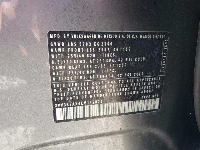 3VV3B7AX4LM142821 - 2020 VOLKSWAGEN TIGUAN SE 石墨色 照片 13