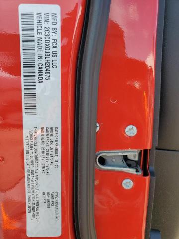 2C3CDXGJ3LH204675 - 2020 DODGE CHARGER SCAT PACK RED photo 12