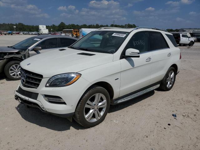 4JGDA5HB2CA088318 - 2012 MERCEDES-BENZ ML 350 4MATIC WHITE photo 1