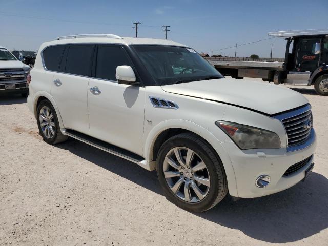 JN8AZ2NF7E9556400 - 2014 INFINITI QX80 WHITE photo 4