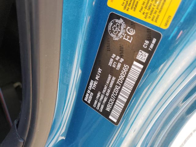 WBS2U7C0XL7D90565 - 2020 BMW M2 COMPETITION BLUE photo 13