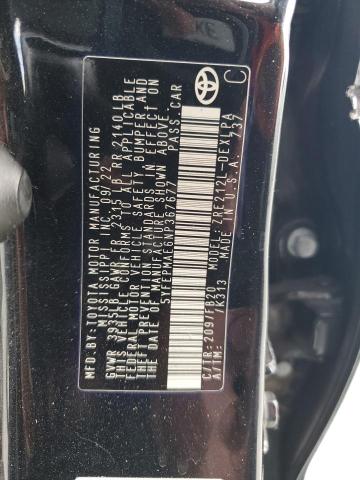 5YFEPMAE6NP367677 - 2022 TOYOTA COROLLA LE Сұр фото 12