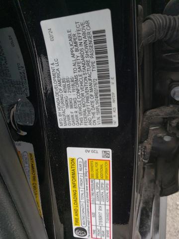 19XFL1H74RE017672 - 2024 HONDA CIVIC EXL შავი ფოტო 12